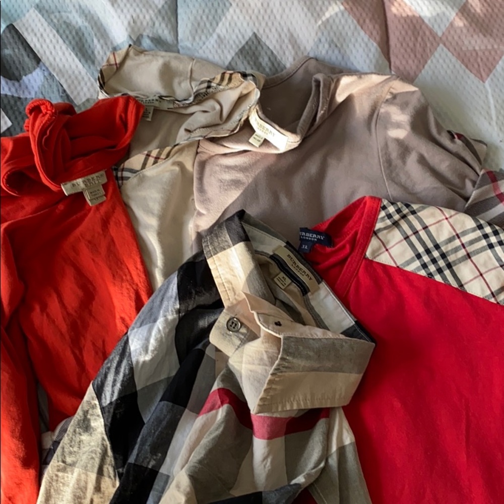 Five Women’s Burberry Tops (Sz Small/Med)